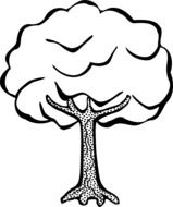black and white tree as a graphic illustration