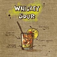 wallpaper with recipe of sour whiskey