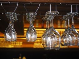 glasses holder in the bar