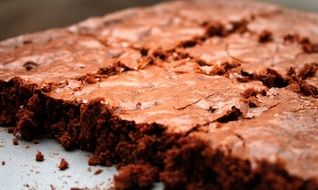 Fudge Brownies, Chocolate Snack close up