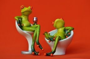 ceramic frog Drink