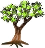drawing of an isolated tree
