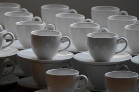 white Coffee and tea cups
