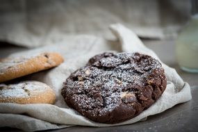 homemade chocolate chip cookies on the table