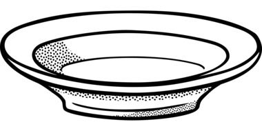 plate on a white background as a drawing