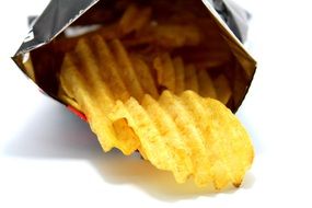 wavy chips in a bag