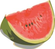 piece of Red Watermelon, illustration