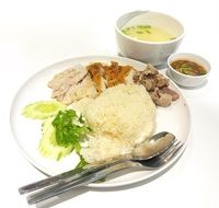 lunch with rice and chicken