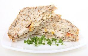 sandwiches with chicken and corn for breakfast