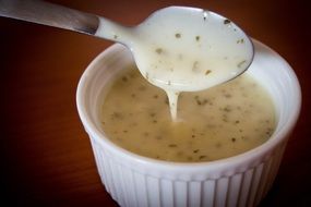 white sauce with pepper