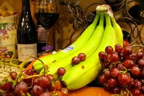fruits and wine
