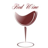 glass of red wine as a graphic image