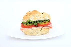 humburger on white plate