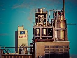 diamant factory equipment at sky, germany, neuss