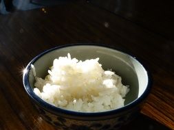 bowl of plain rice