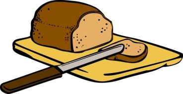 drawn sliced bread