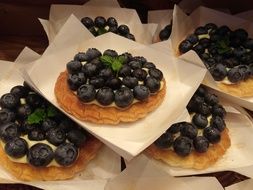 Blueberries on the waffles