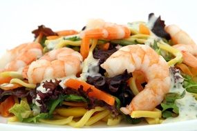 Appetite Asian prawns with vegetables