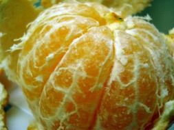 peeled Tangerine, macro