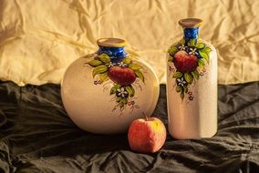 Still Life apple and vases