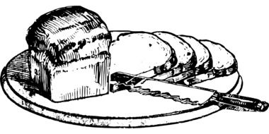 drawing of sliced bread for breakfast