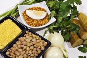 Eating Green Lentil Agriculture onions
