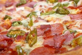 American Bacon Bread Cheese pizza