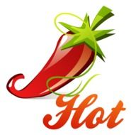 Hot red chilli pepper clipart