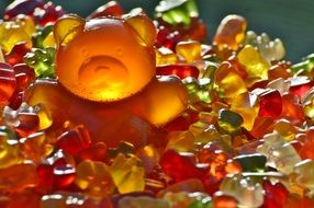 transparent various gummy candy