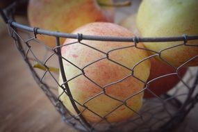 organic apples in the basket