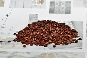 pile of roasted coffee beans