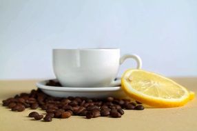 Coffee Cup and lemon slice