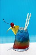 colored tropical cocktail