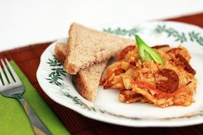 Hungarian Ratatouille on plate closeup