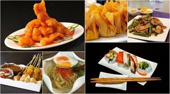 Asian cuisine, Collage