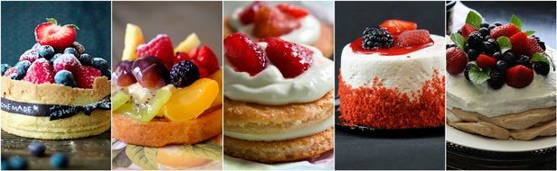 collage with sweet desserts