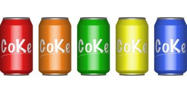 multi-colored metal cans for drinks