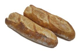 fresh baguette bread food