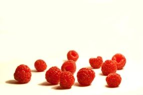 Red Raspberries lying