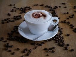 Cappuccino with the milk