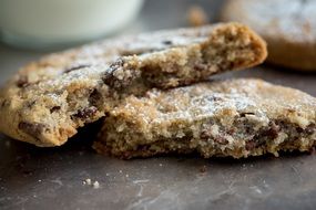 crispy cookies with chocolate