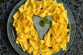 plate with tagliatelle