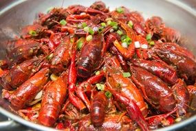pile of Fried Lobster on plate