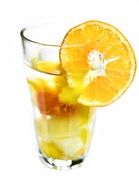fruit juice with an orange slice