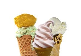 delicious ice cream cones