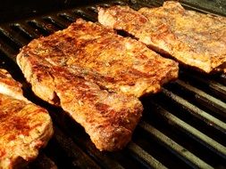grilled tasty steaks
