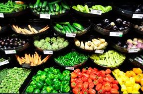 fresh vegetables in the market