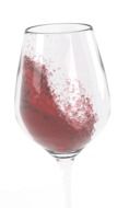 splash of wine in Glass