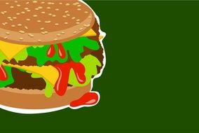 painted burger