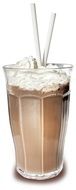 painted chocolate cocktail with cream